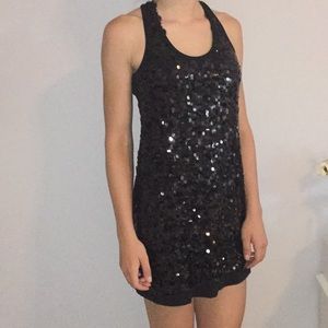 Old Navy Sequined Black Party Dress